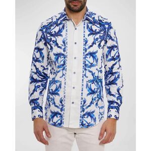 ROBERT GRAHAM ZUMA Men's Size XL Shirt Embroidered Baroque Print Classic Fit